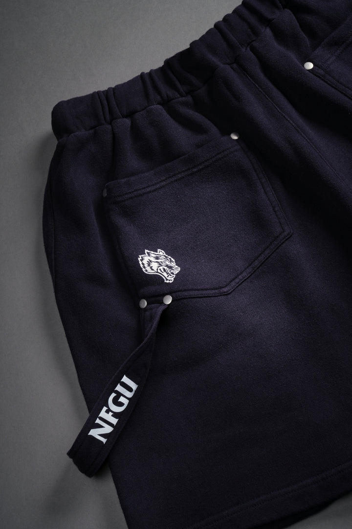 NFGU Forever Rivet Fleece Shorts in Nightshade Sun Fade