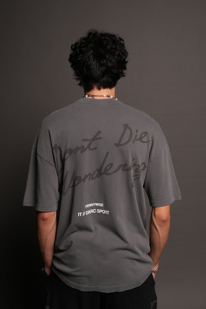 Pennywise Premium Oversized Tee In Slate Gray