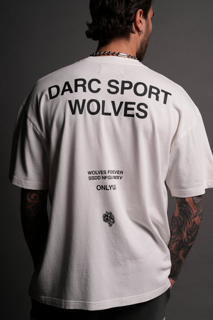 Darc Sport Wolves "Premium" Oversized Tee in Cream