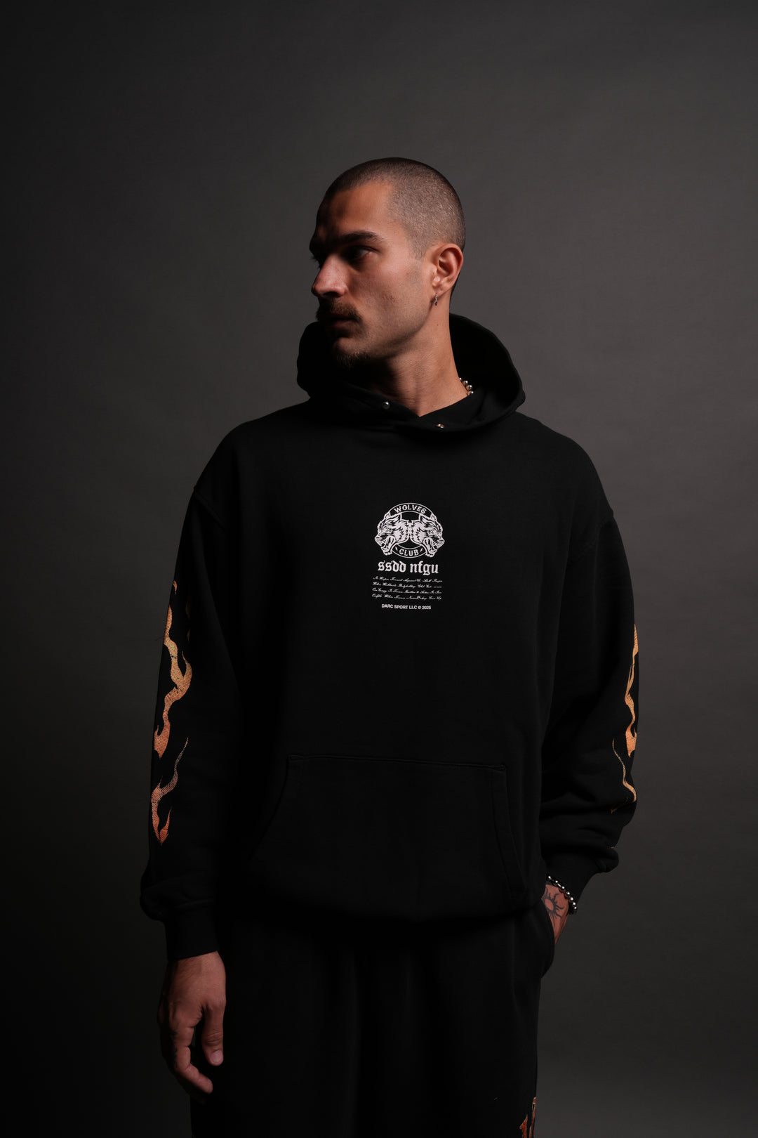 Death Face "Pierce" Hoodie in Black