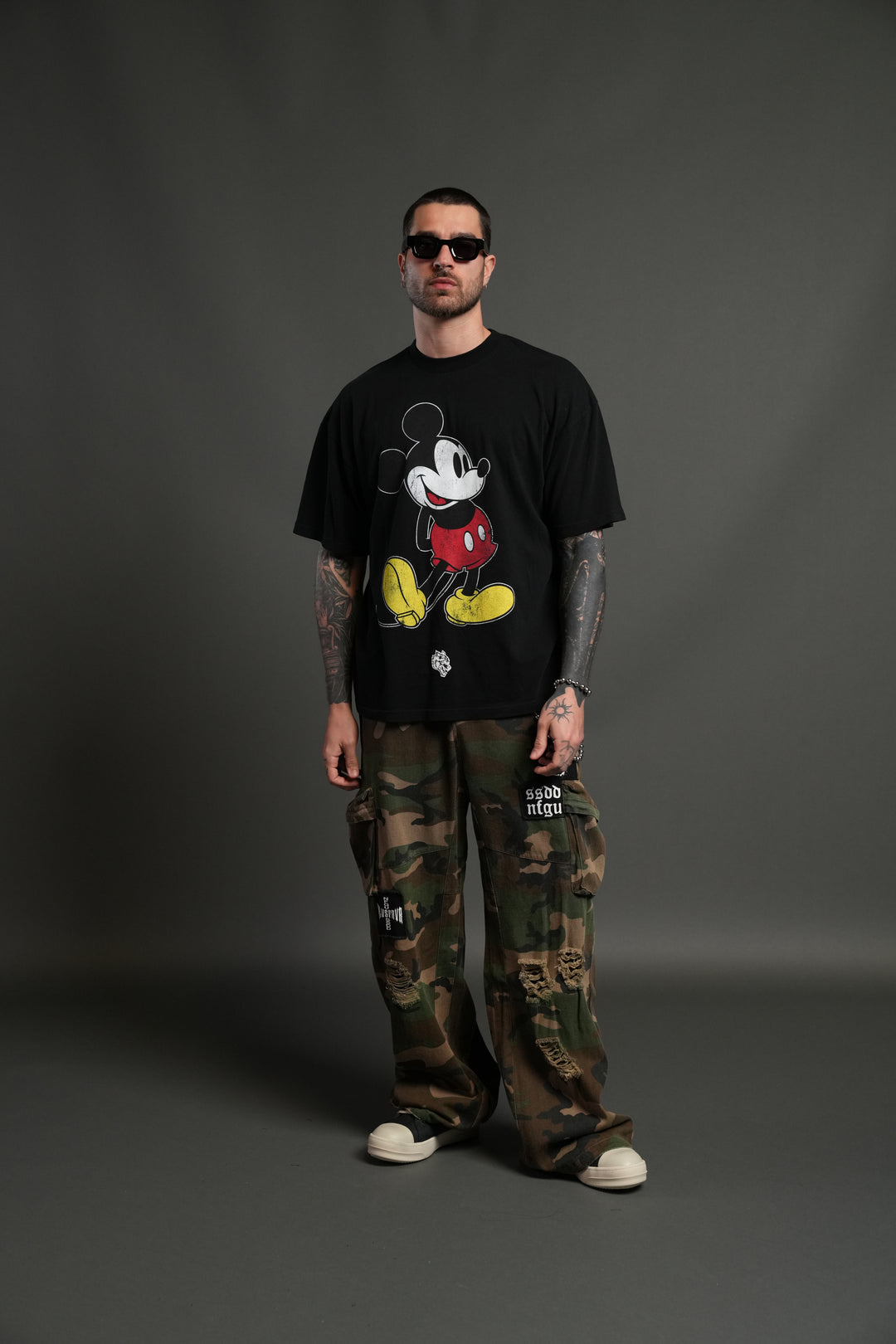 Mickey Mouse Premium Oversized Tee in Black
