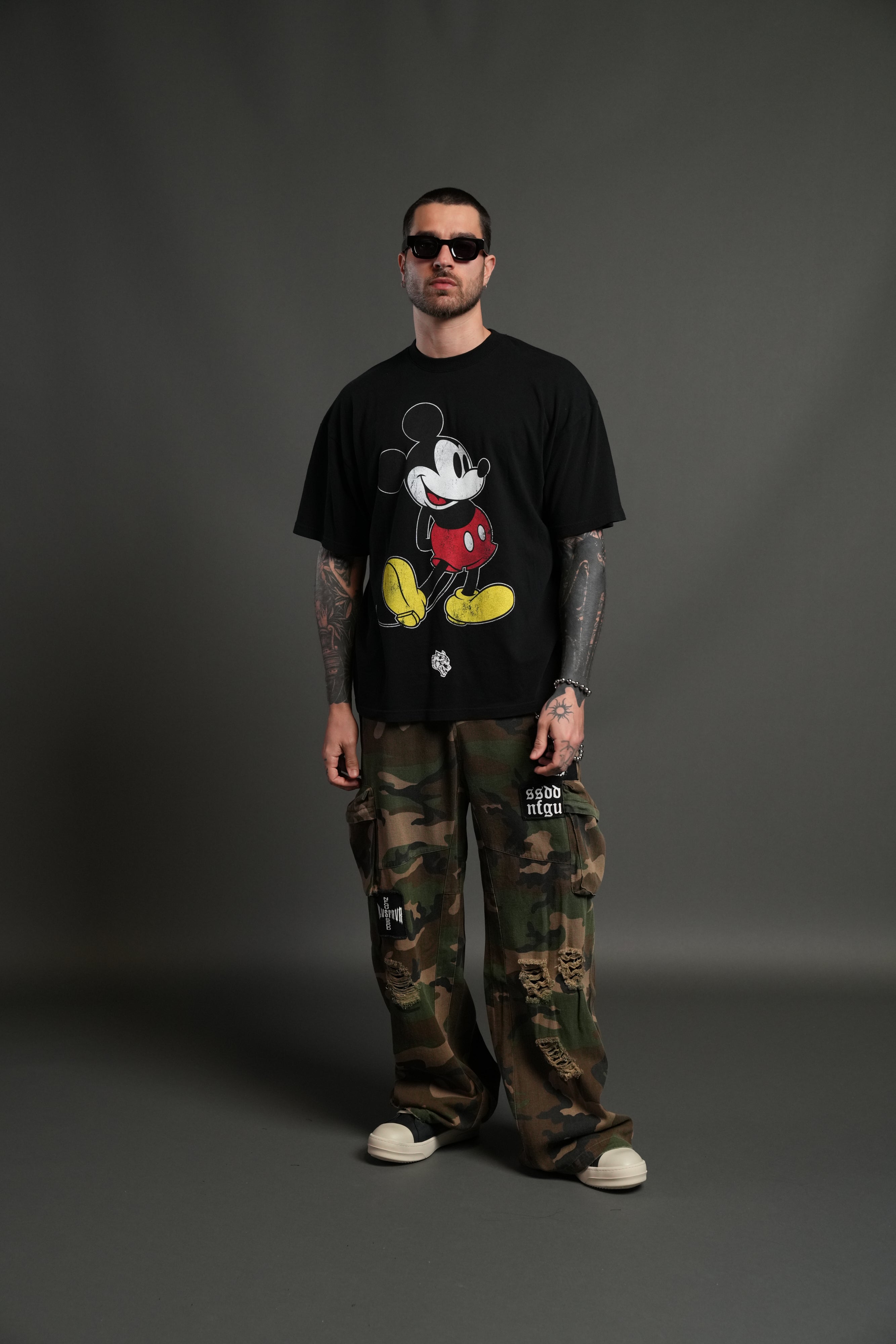 Mickey Mouse Premium Oversized Tee in Black