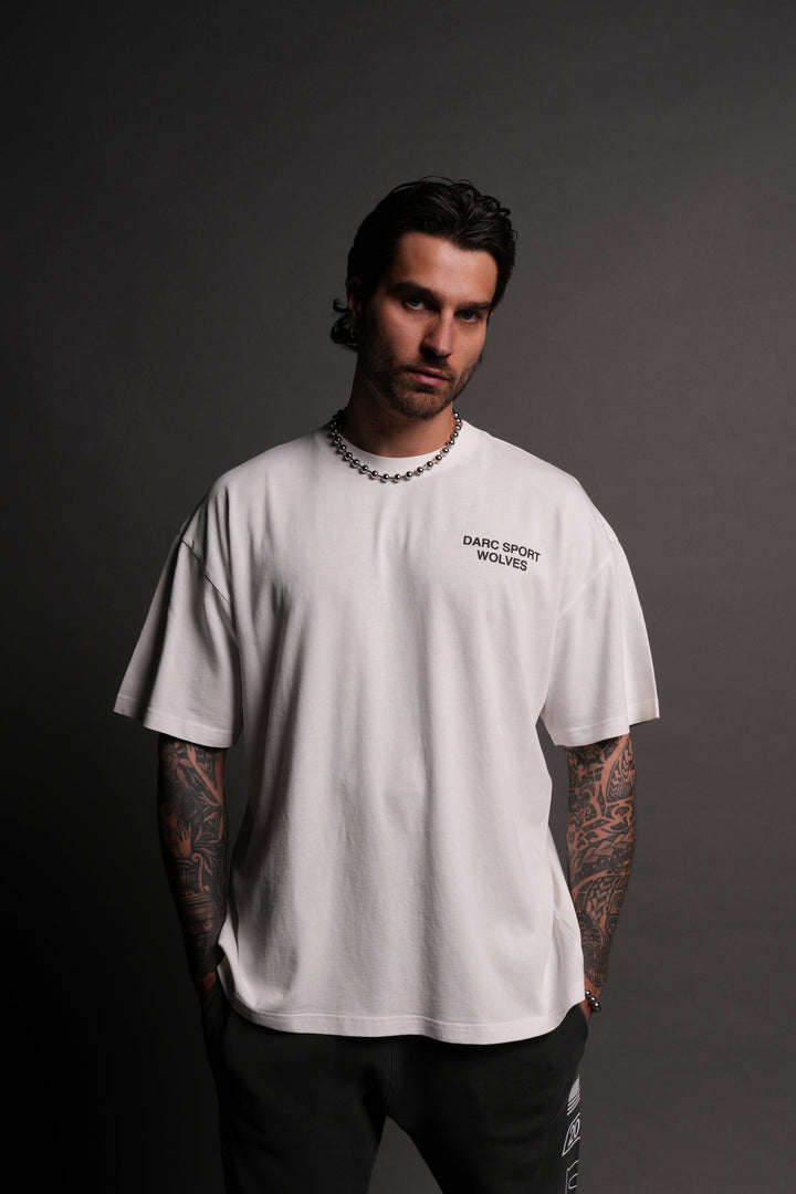 Darc Sport Wolves "Premium" Oversized Tee in Cream