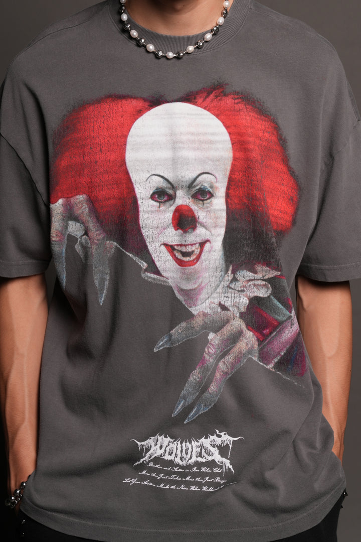 Pennywise Premium Oversized Tee In Slate Gray