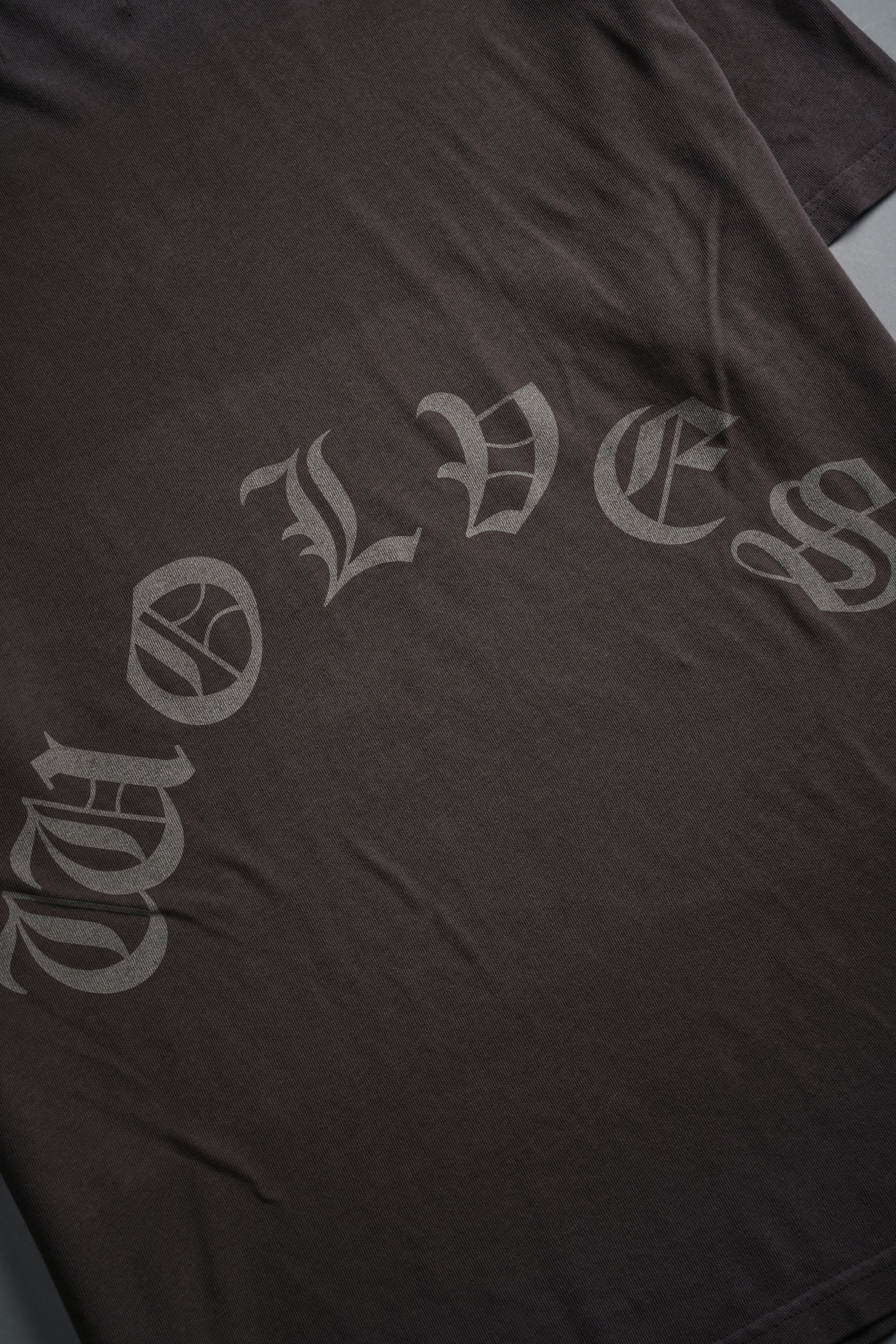 Gorgon's Lament "Premium" Oversized Tee in Darc Brown Drift Wash