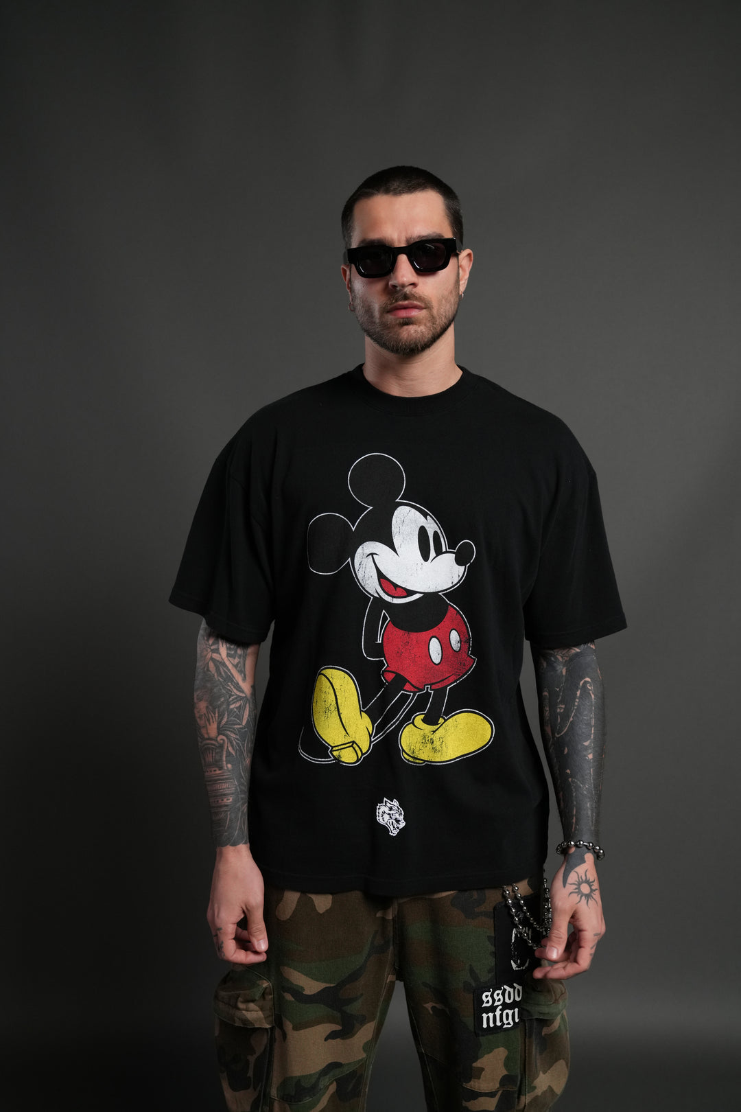Mickey Mouse Premium Oversized Tee in Black