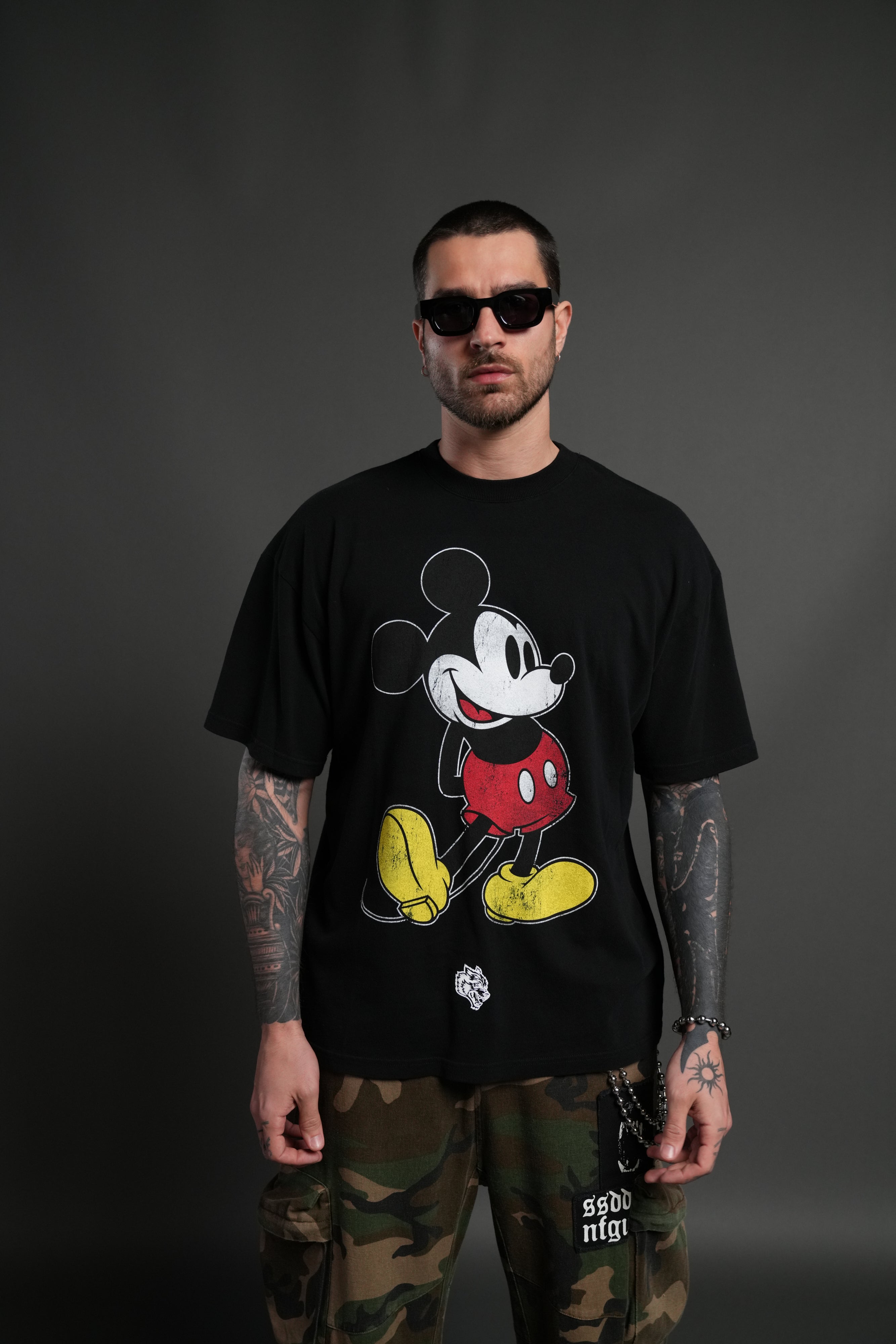 Mickey Mouse Premium Oversized Tee in Black
