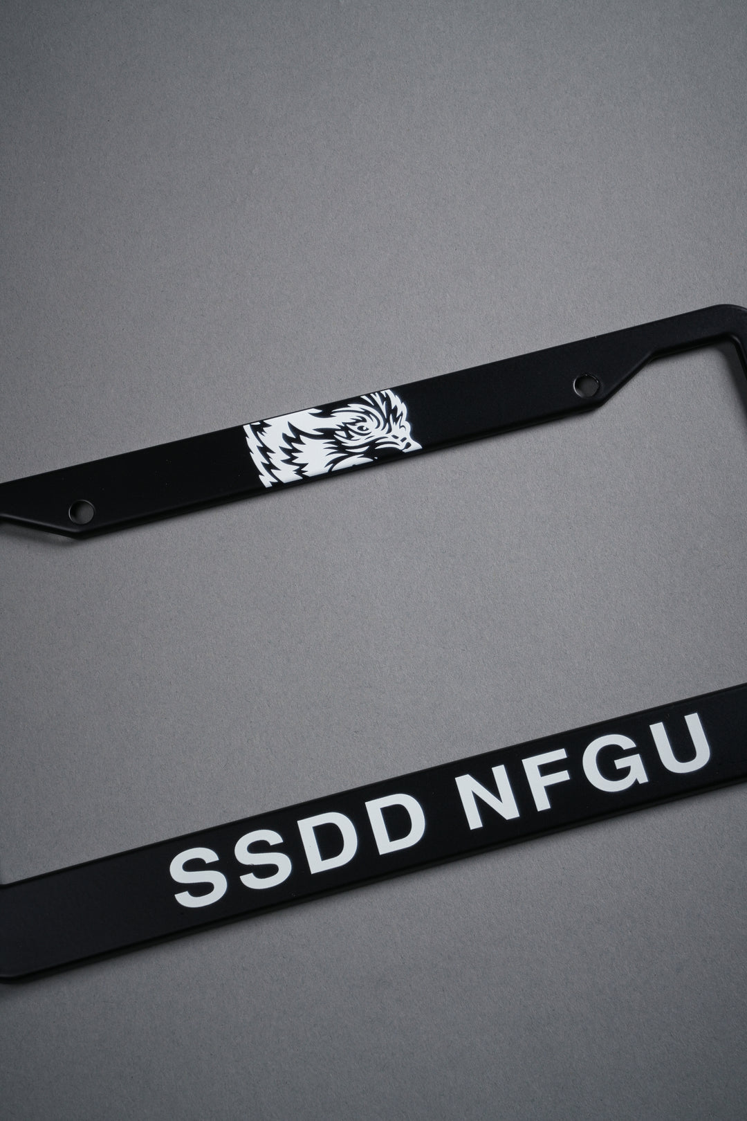 SSDDNFGU License Plate Frame in Black