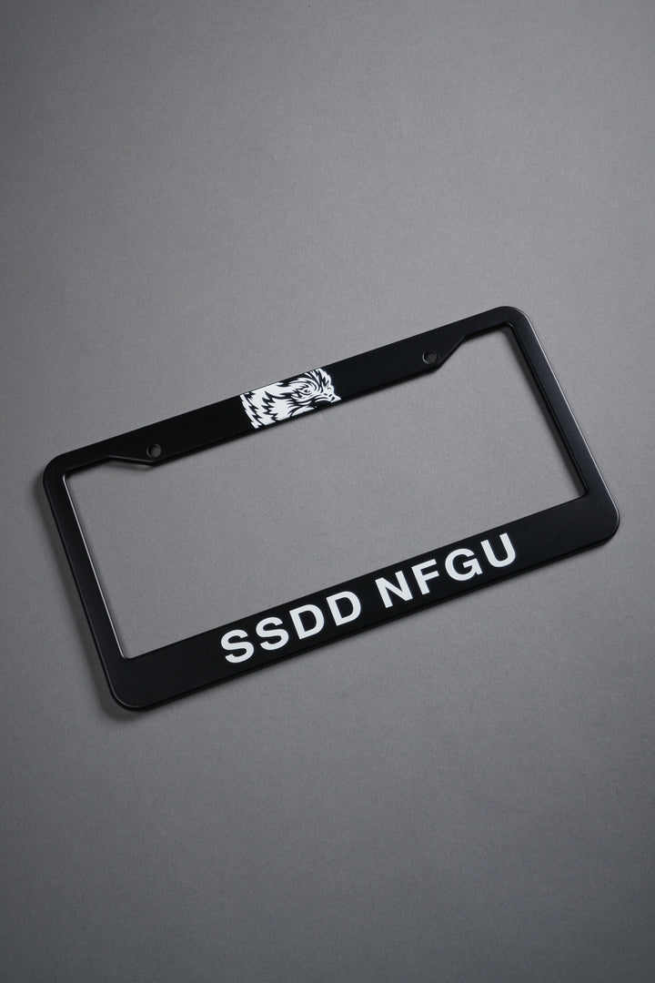 SSDDNFGU License Plate Frame in Black