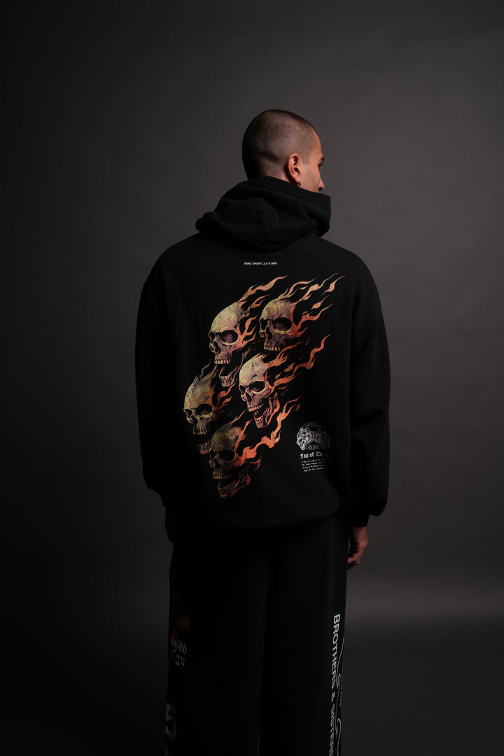 Death Face "Pierce" Hoodie in Black