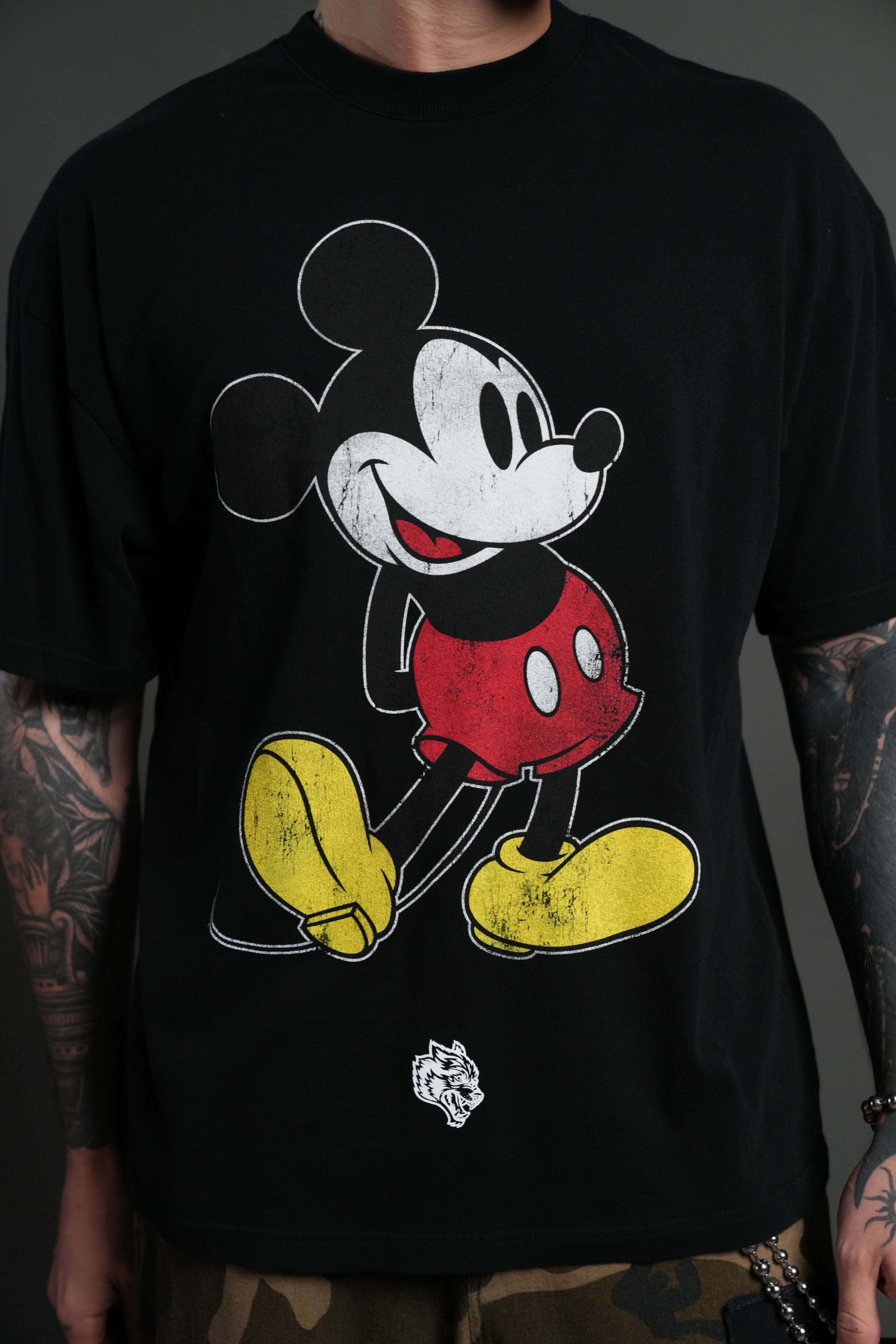 Mickey Mouse Premium Oversized Tee in Black