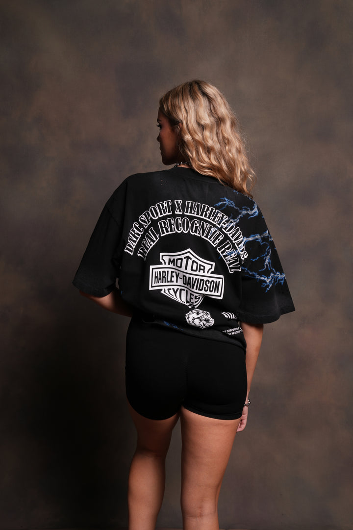 We Were Never the Same Distressed Grunge Tee in Black Drift Wash