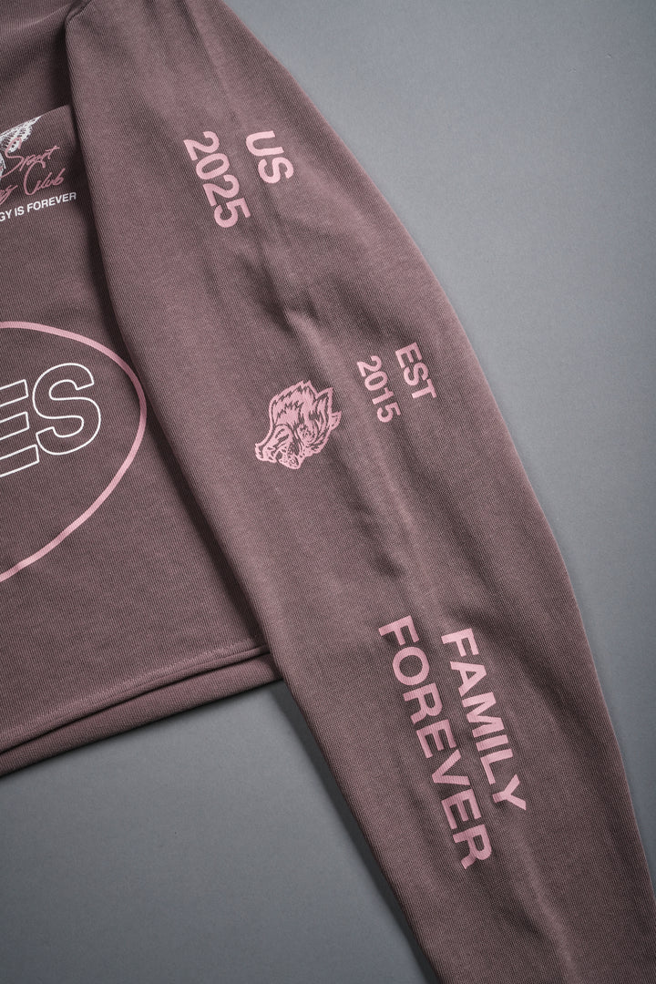 Live Fast V3 "Premium" (LS Cropped) Tee in Mauve