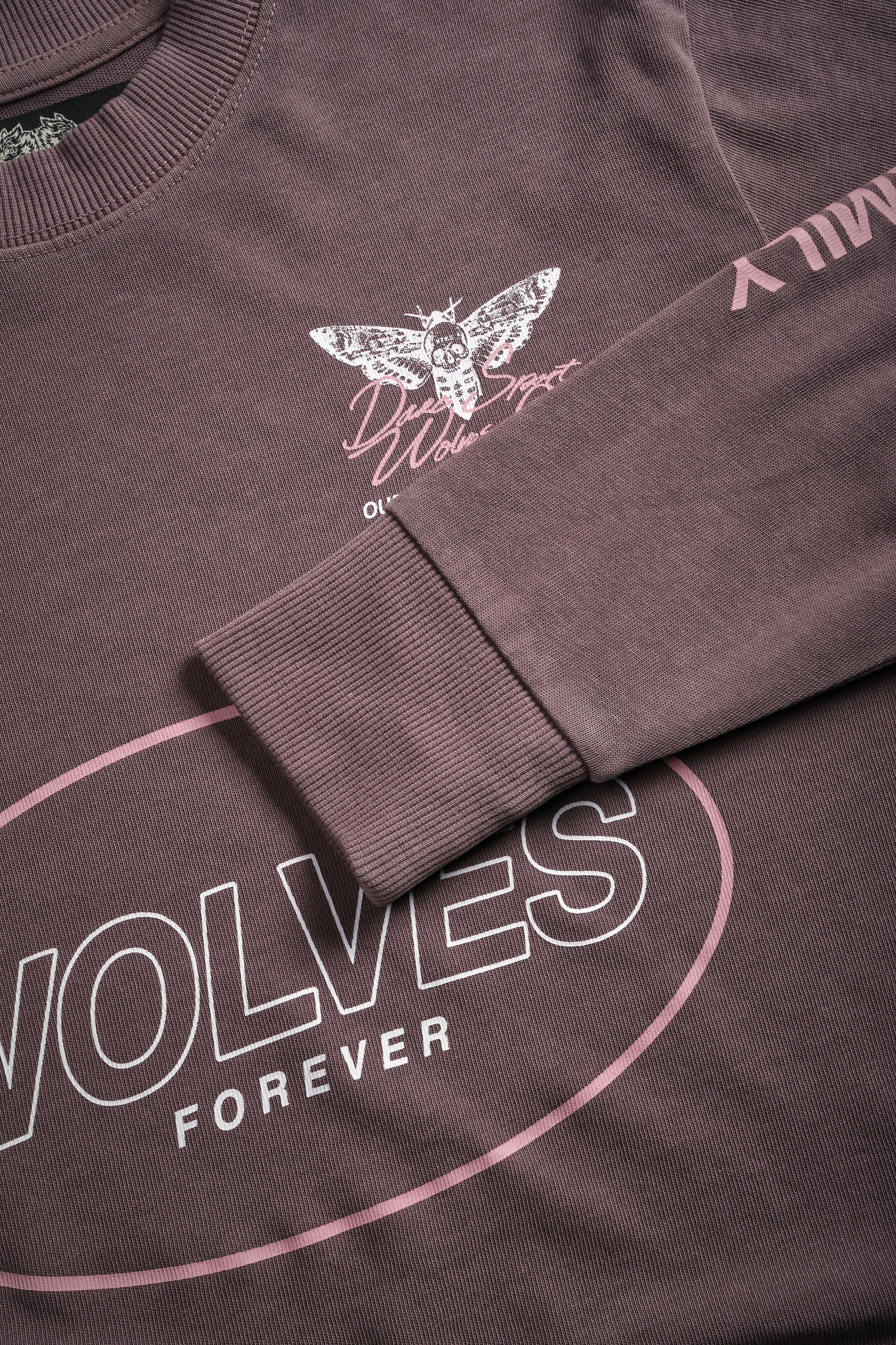 Live Fast V3 "Premium" (LS Cropped) Tee in Mauve