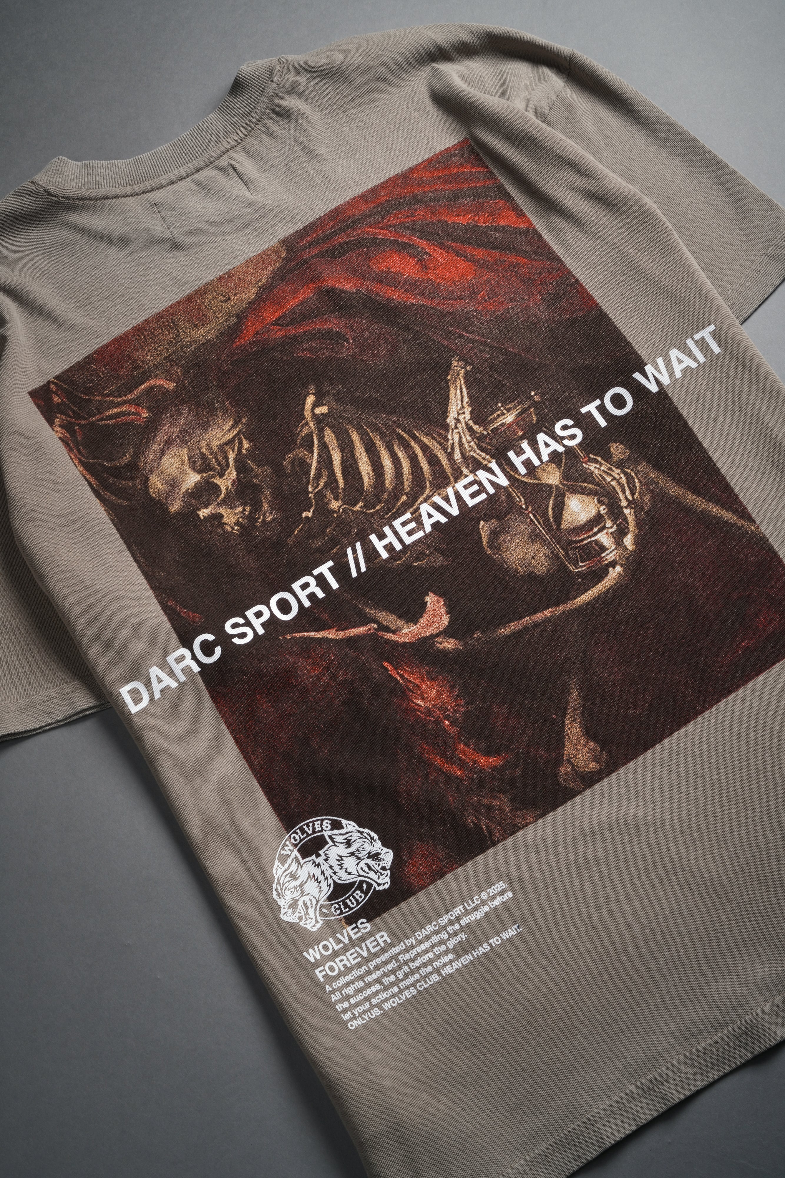 Not My Time "Premium" Oversized Tee in Taupe