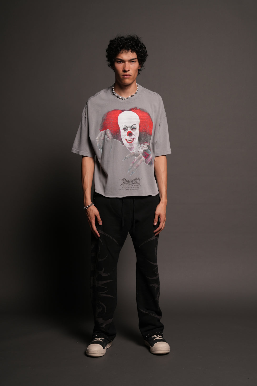 Pennywise Premium Raw Hem Box Cut Tee In Dove Gray