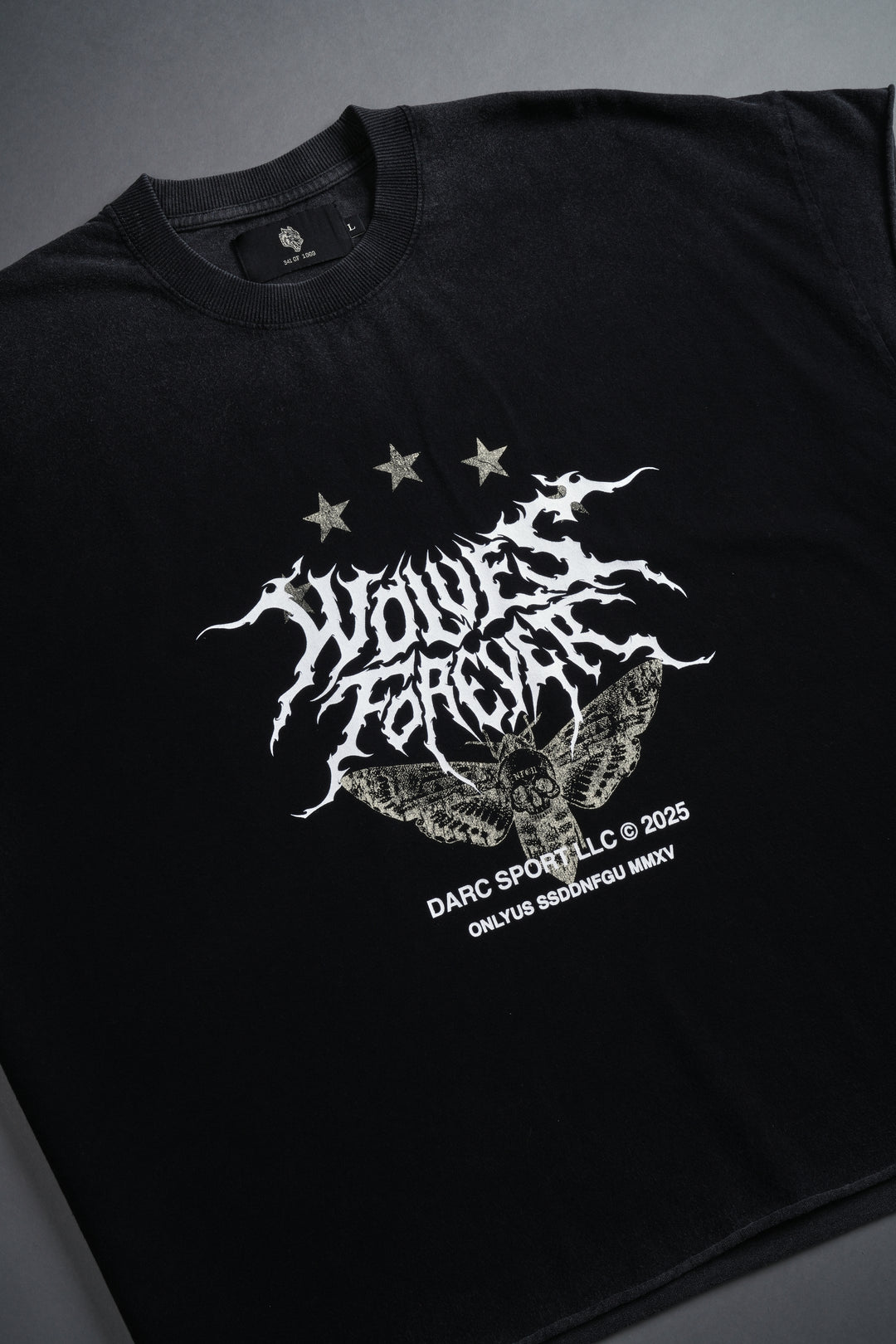 Iron Pack Grunge Cut-Off Tee in Black