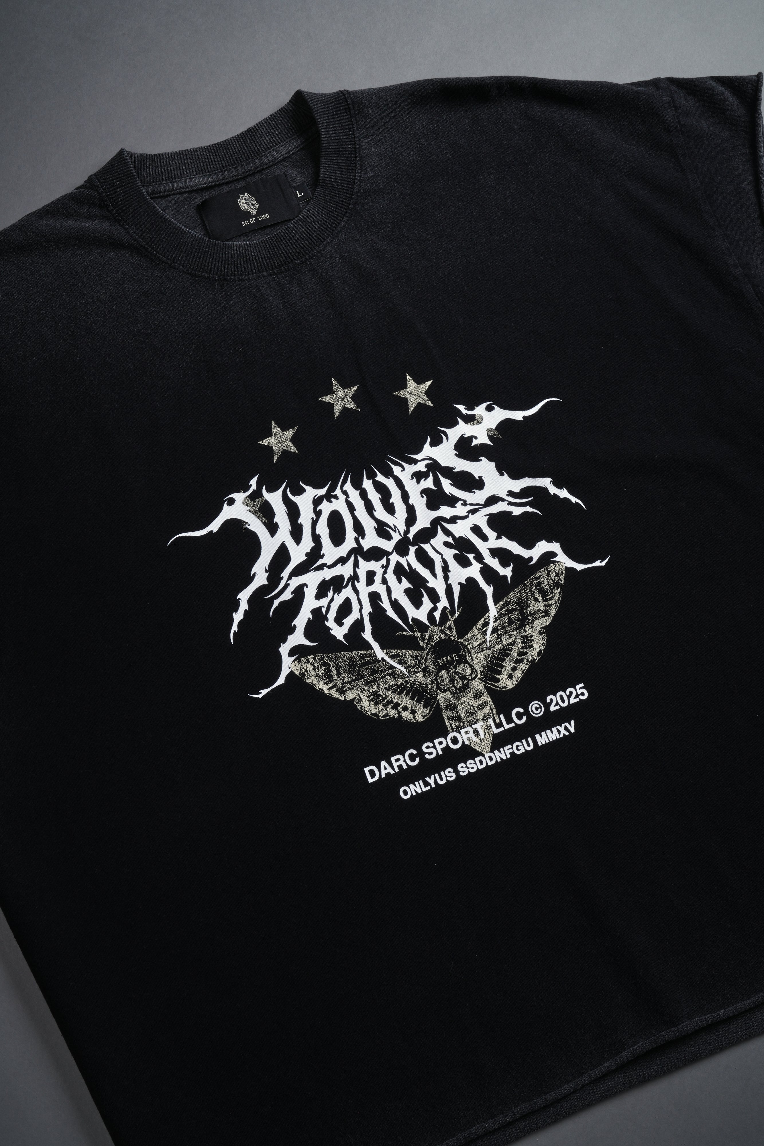 Iron Pack Grunge Cut-Off Tee in Black