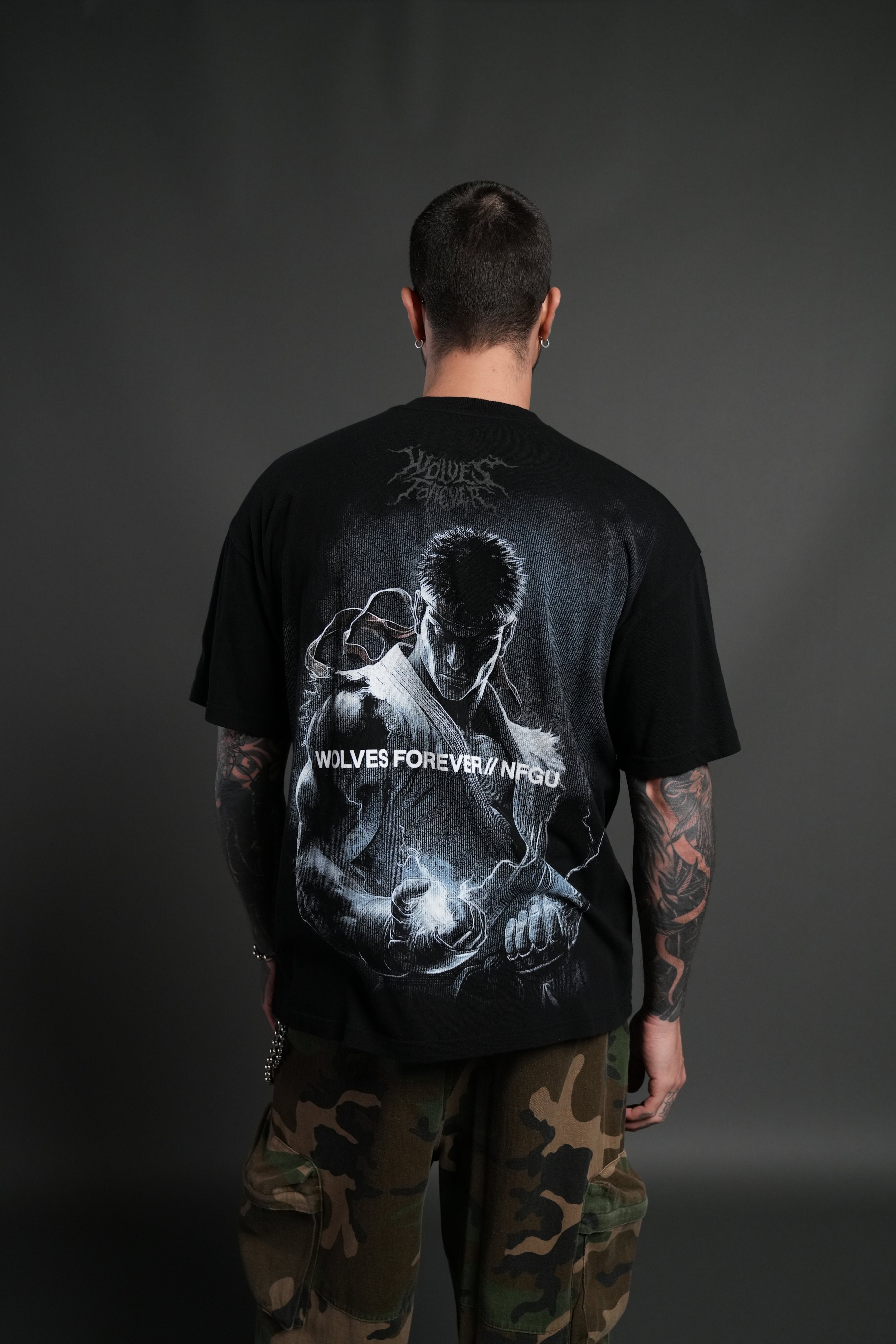 Darc Ryu "Side By Side" Series Premium Oversized Tee in Black