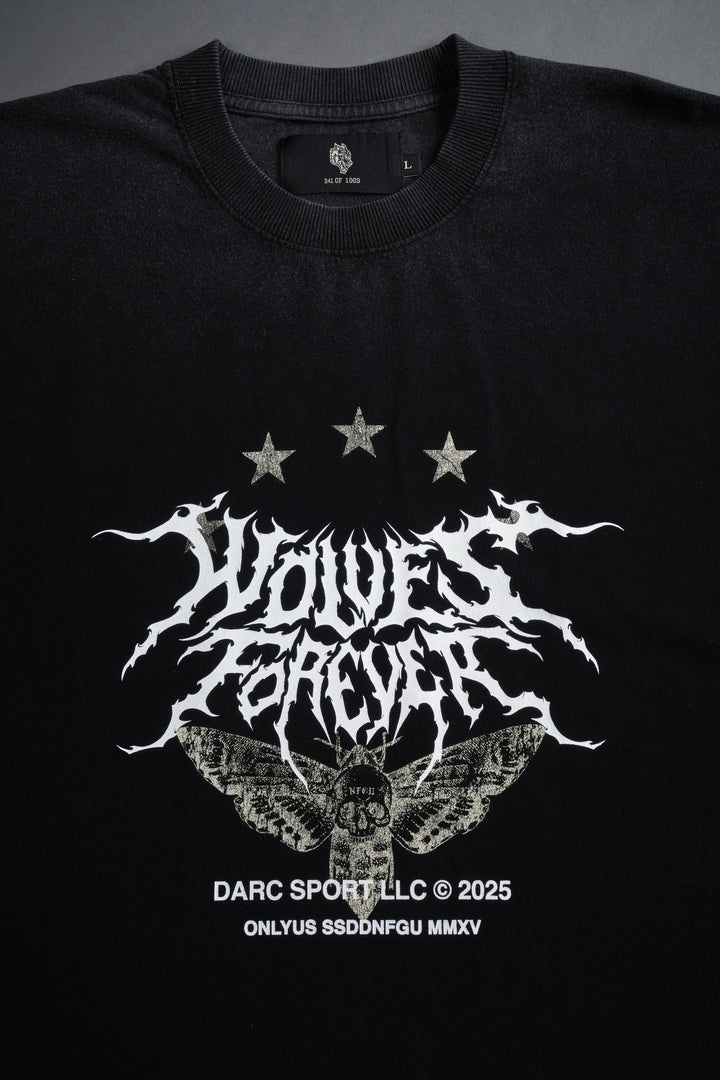 Iron Pack Grunge Cut-Off Tee in Black