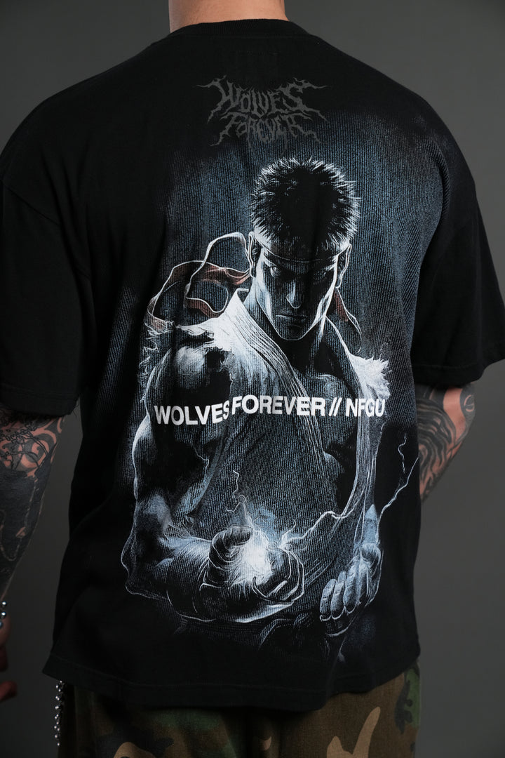 Darc Ryu "Side By Side" Series Premium Oversized Tee in Black