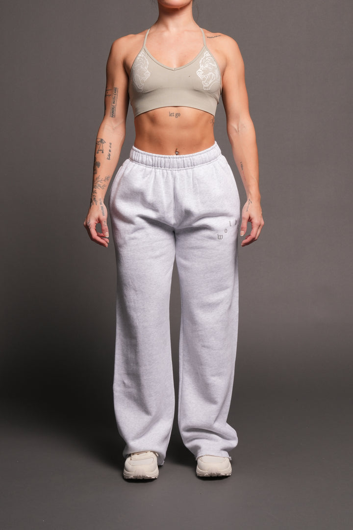 She Wolf Pyramid Big Cozy Sweats In Super Light Athletic Gray