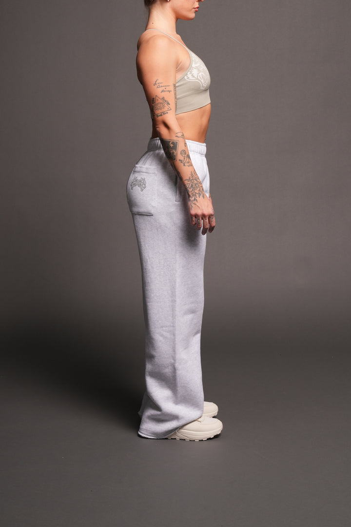 She Wolf Pyramid Big Cozy Sweats In Super Light Athletic Gray