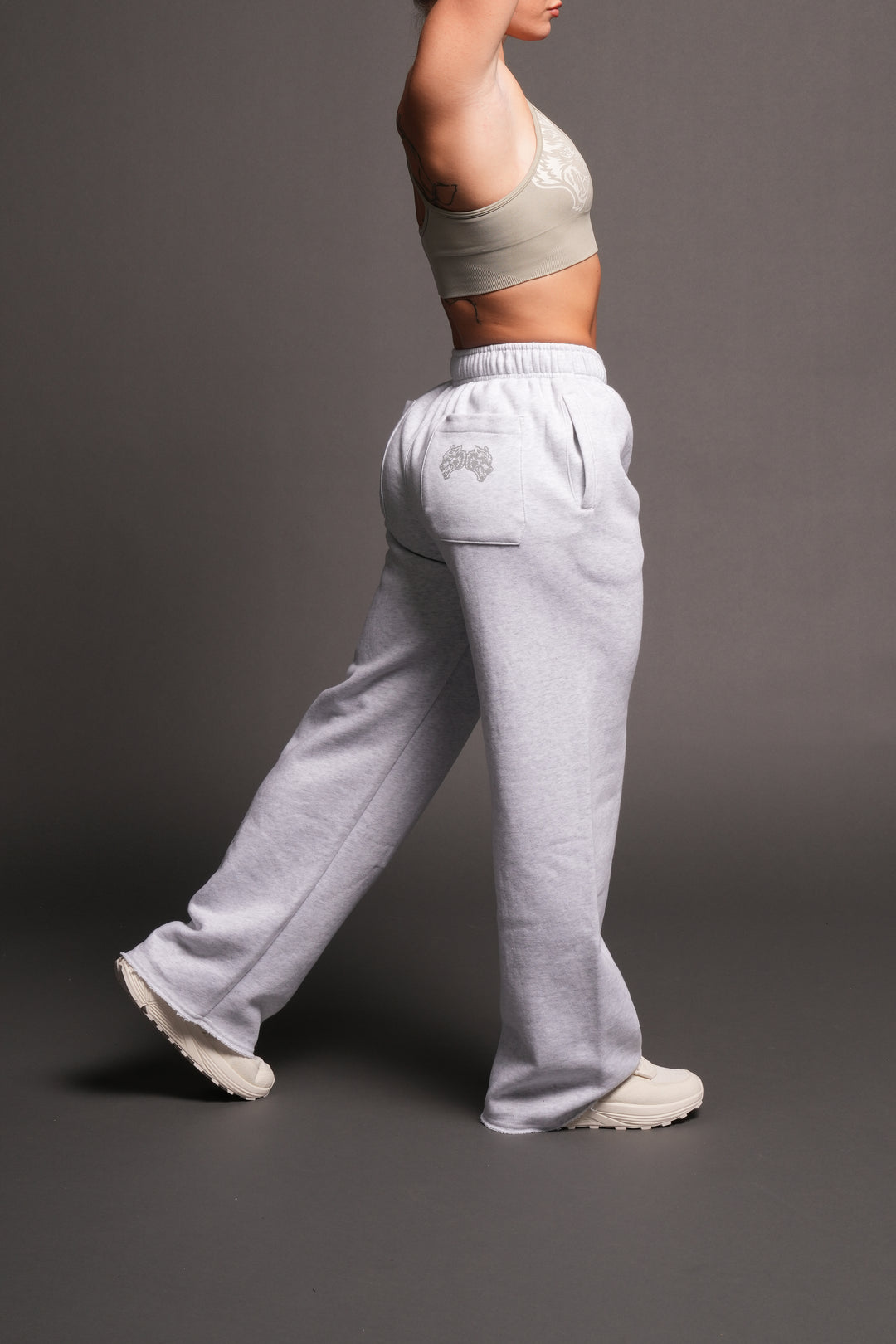 She Wolf Pyramid Big Cozy Sweats In Super Light Athletic Gray