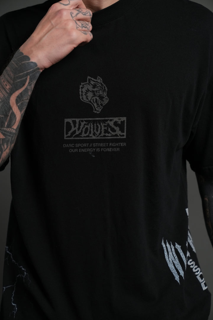 Darc Ryu "Side By Side" Series Premium Oversized Tee in Black