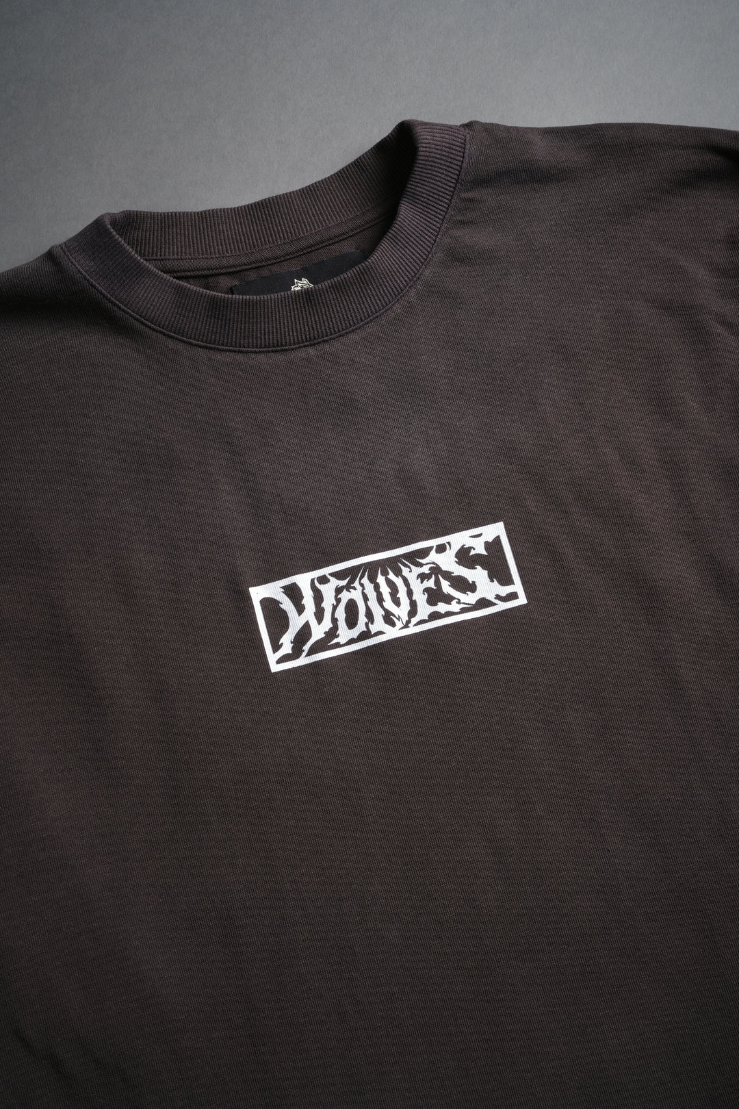 Skull Flower "Premium" Oversized Tee in Darc Brown Drift Wash