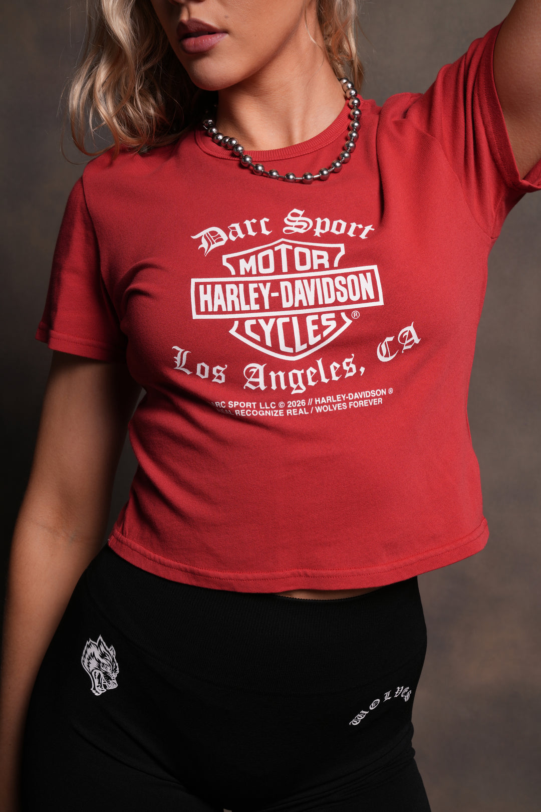 Ride for LA "Timeless" Tee in Roman Red