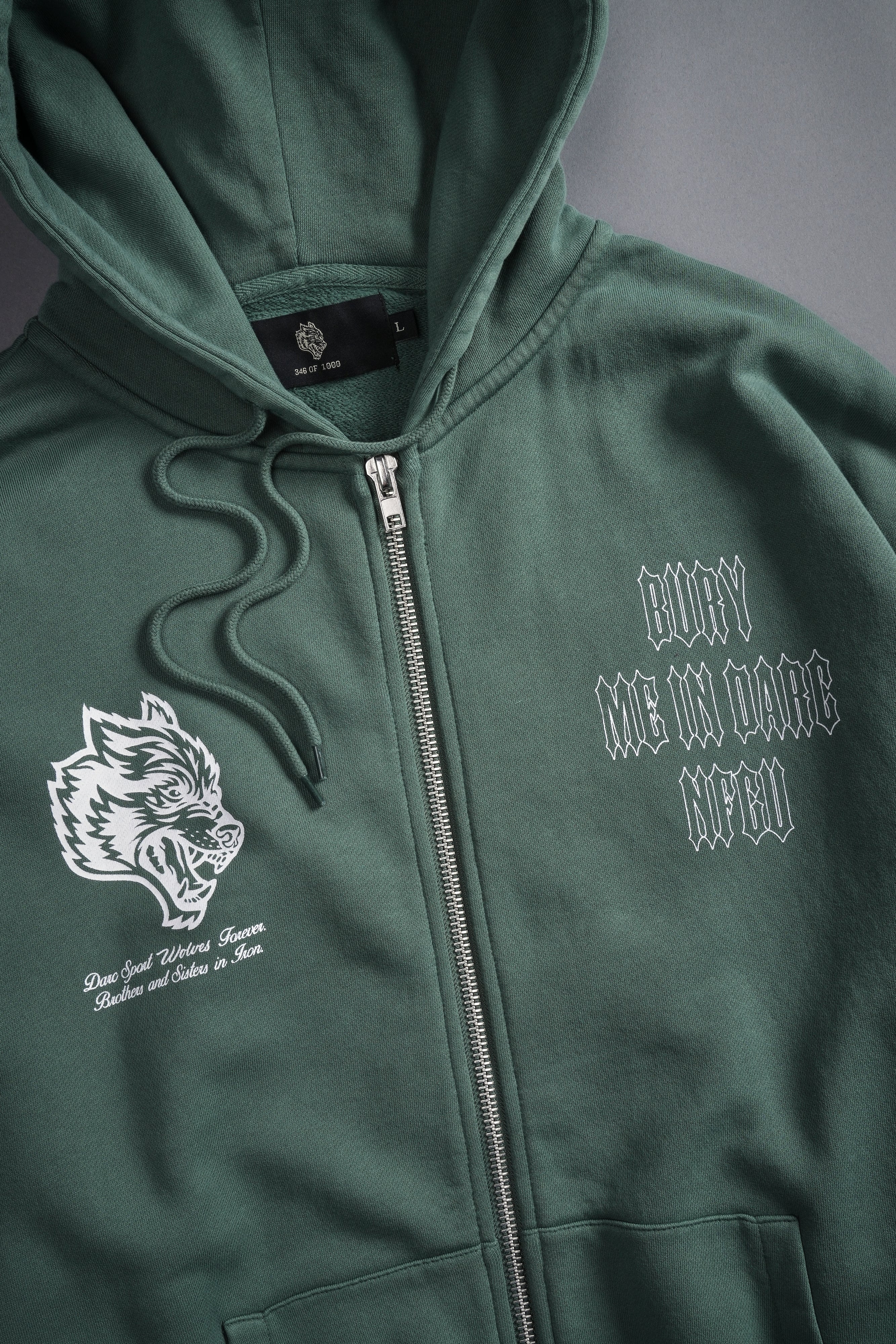 Bury Me In Darc NFGU V2 "Chambers" Zip Hoodie in Hunter Green