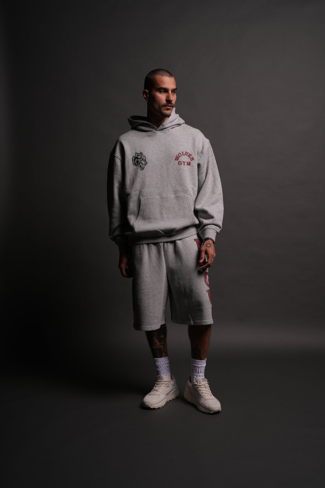 Wolves Gym V2 "Pierce" Hoodie in Light Athletic Gray