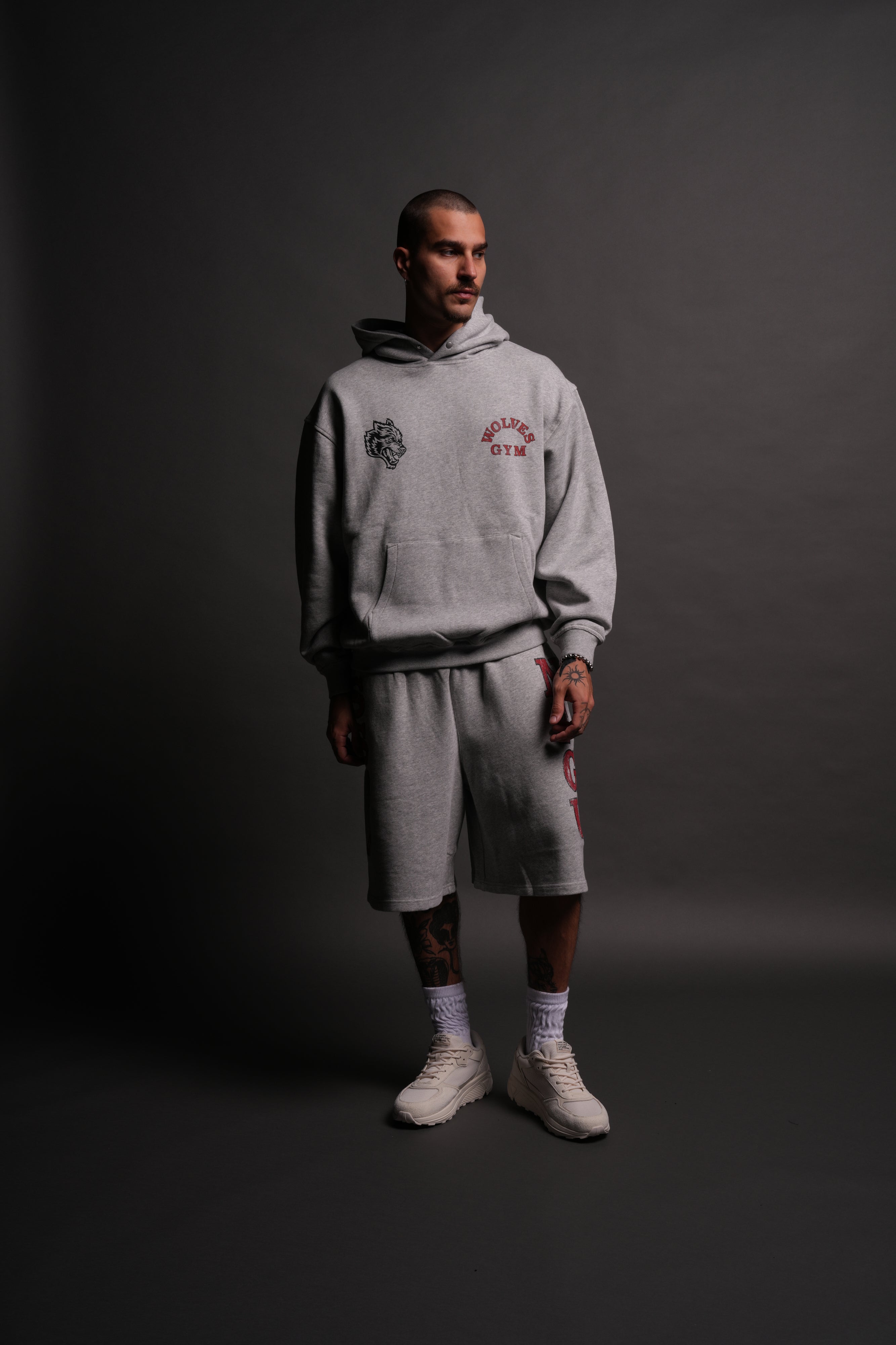 Wolves Gym V2 "Pierce" Hoodie in Light Athletic Gray