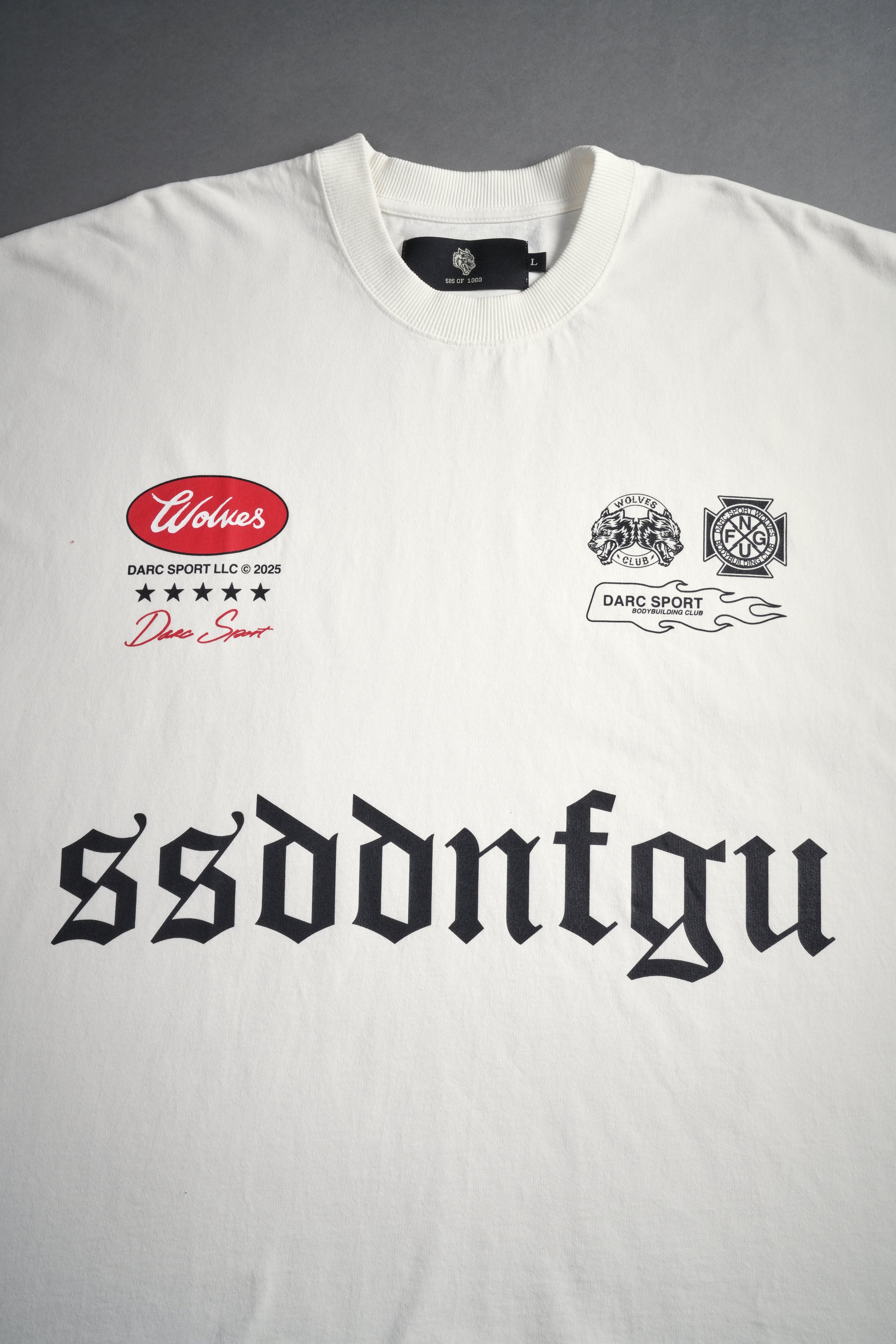 Us Forever Grunge Cut-Off Tee in Cream