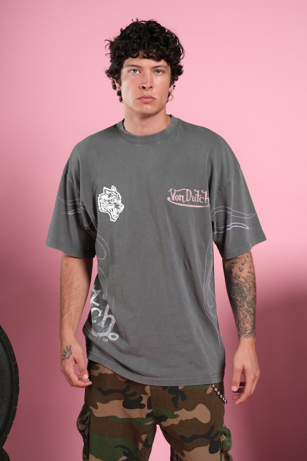 Darc Omen "Side-By-Side" Series Premium Tee in Slate Gray