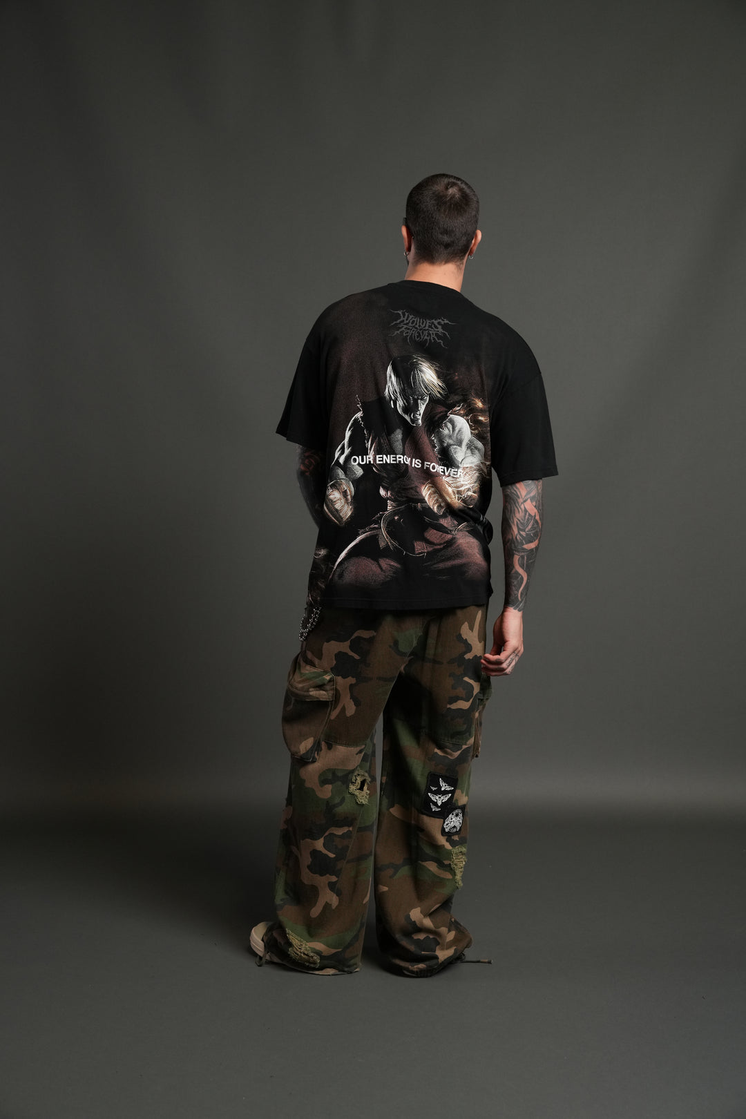 Darc Ken "Side By Side" Series Premium Oversized Tee in Black