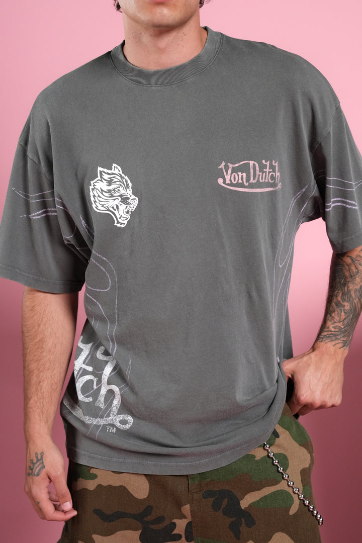 Darc Omen "Side-By-Side" Series Premium Tee in Slate Gray