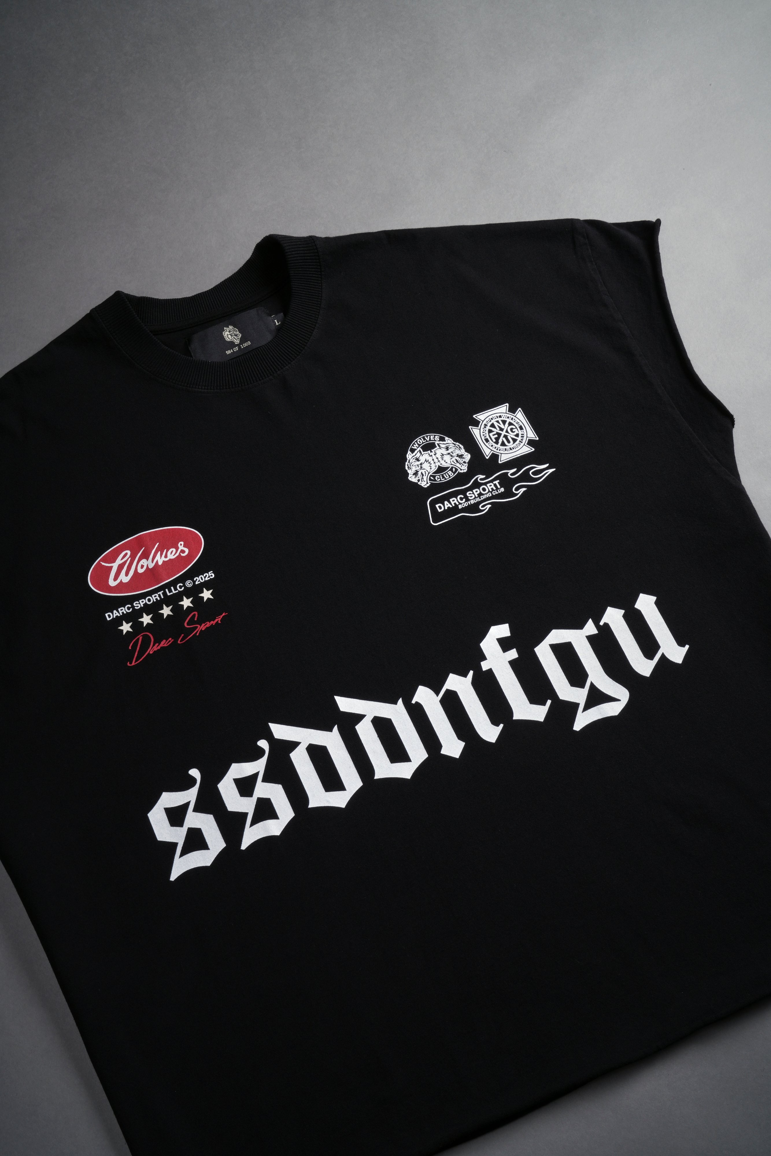 Us Forever Grunge Cut-Off Tee in Black