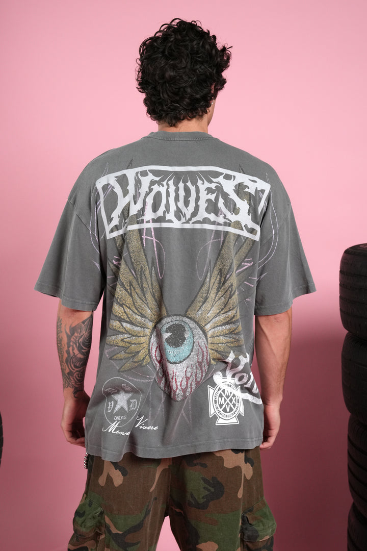 Darc Omen "Side-By-Side" Series Premium Tee in Slate Gray