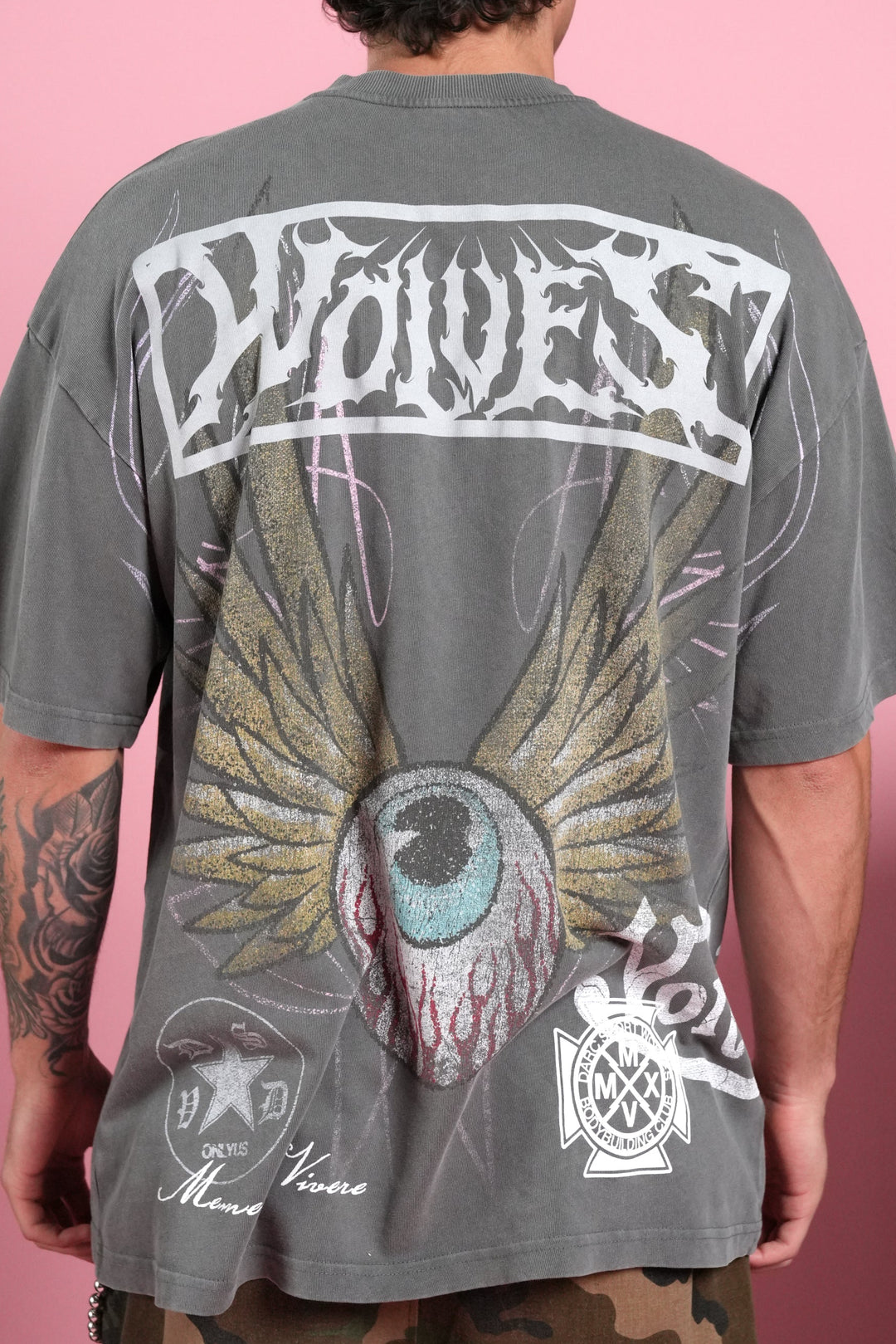 Darc Omen "Side-By-Side" Series Premium Tee in Slate Gray