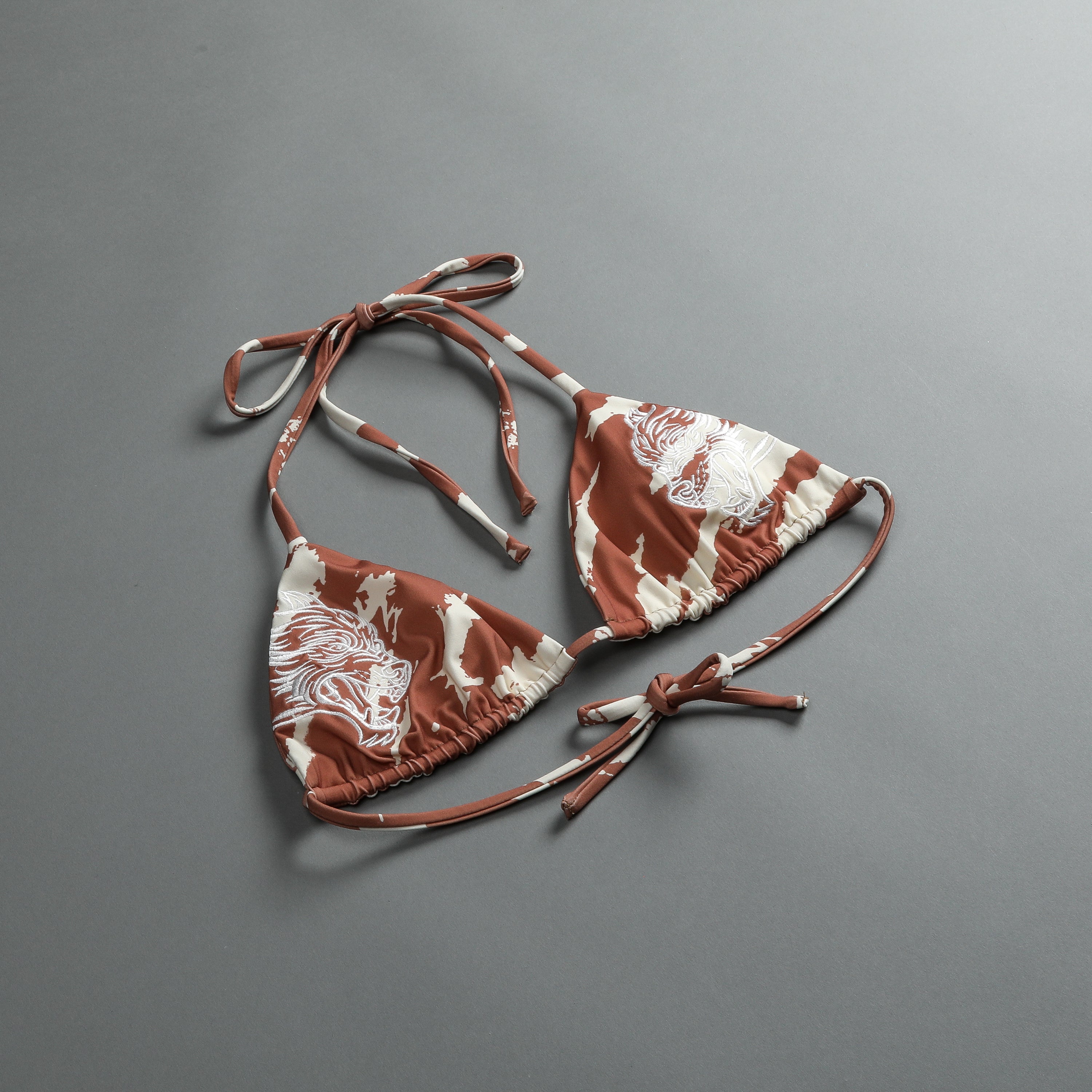 Dual Wolf Nikita Triangle Top in Desert Rose Cream Native Camo