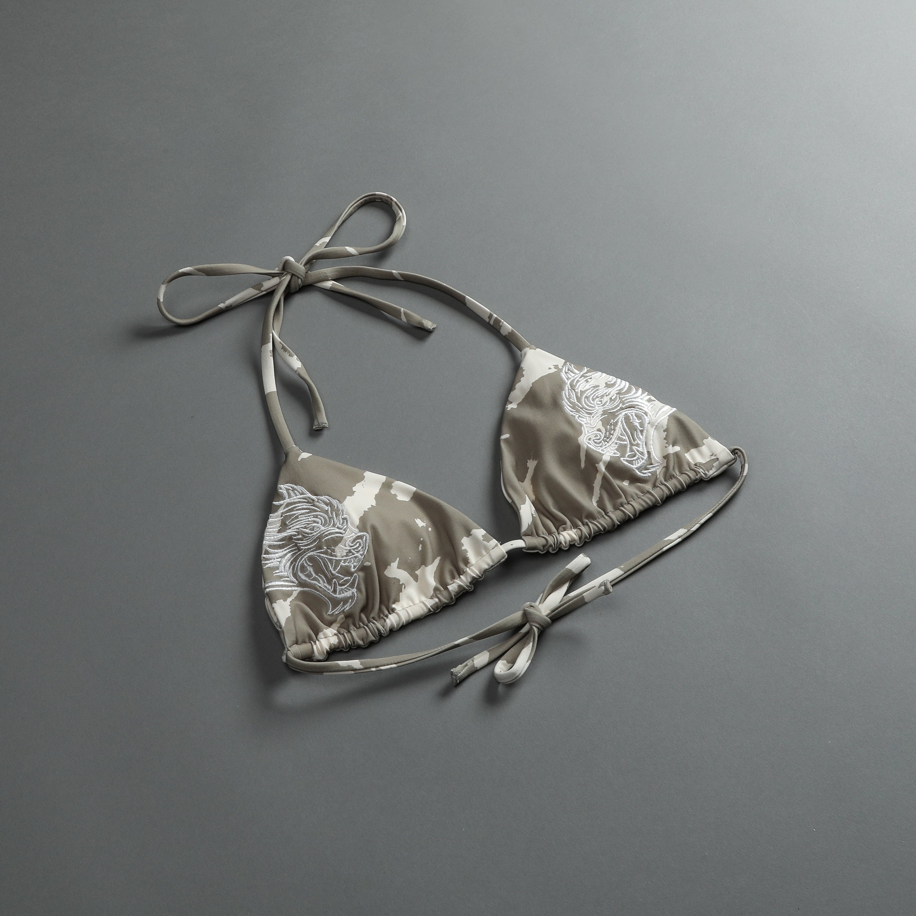 Dual Wolf Nikita Triangle Top in Cacti Cream Native Camo