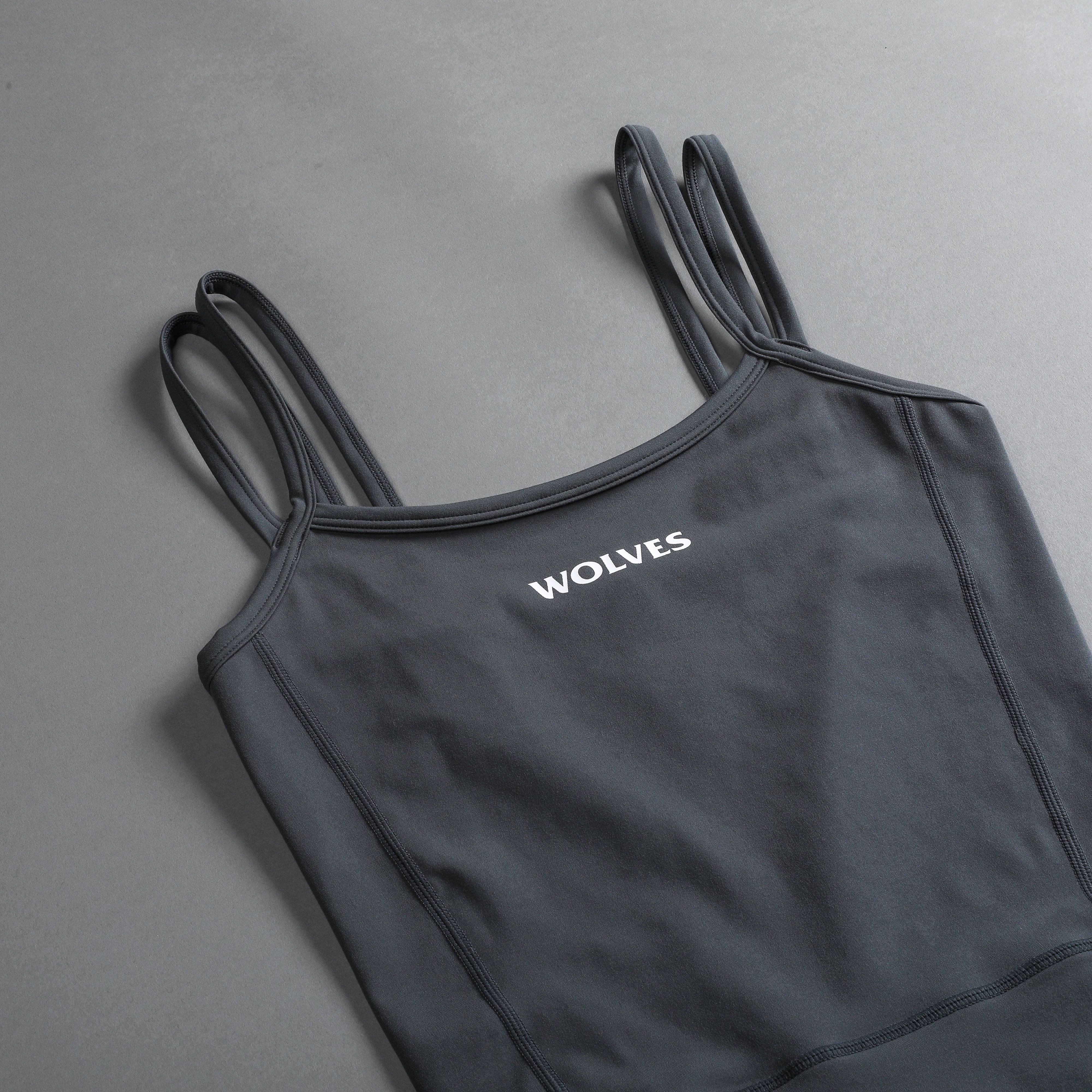 Flames Shay "Energy" Bodysuit in Wolf Gray/White