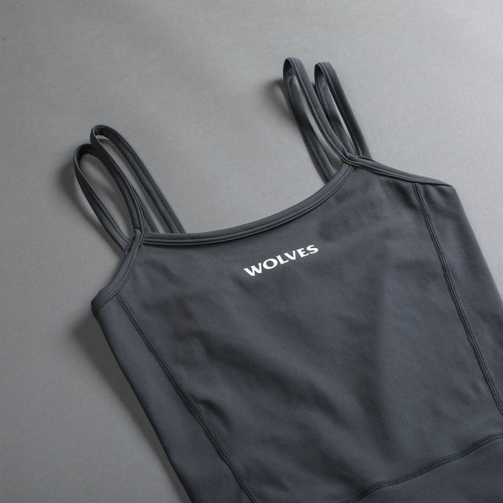 Flames Shay "Energy" Bodysuit in Wolf Gray/White