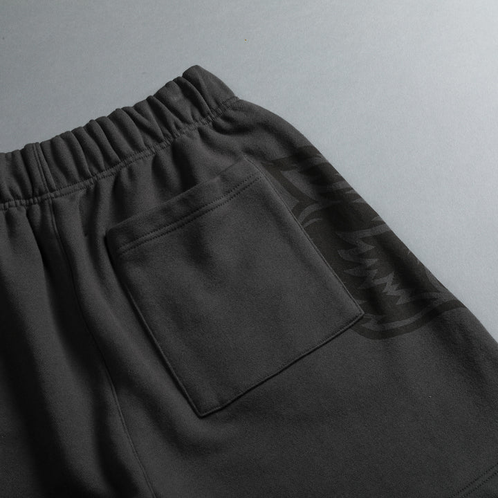 Always Have Your Back Patch Liam Sweat Shorts in Wolf Gray/Black