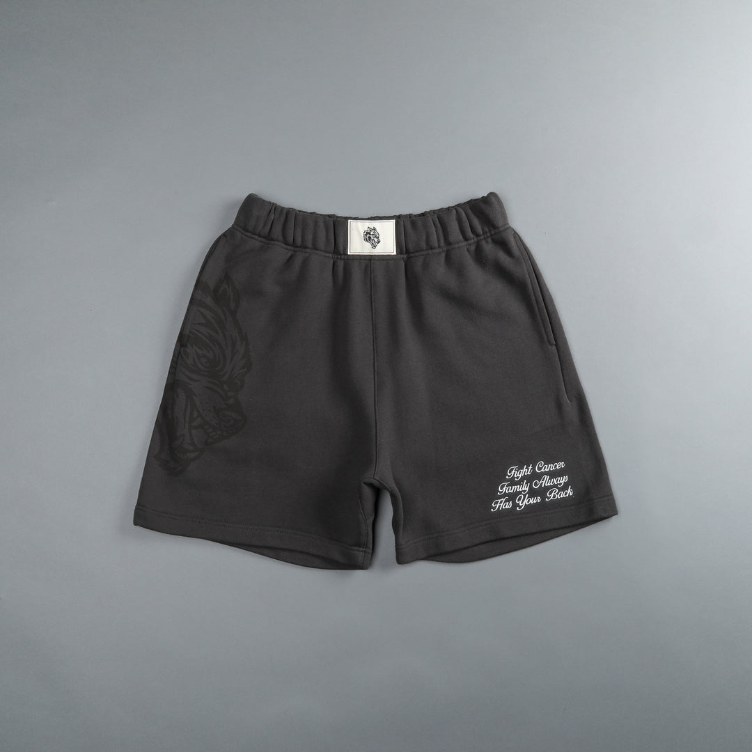 Always Have Your Back Patch Liam Sweat Shorts in Wolf Gray/Black