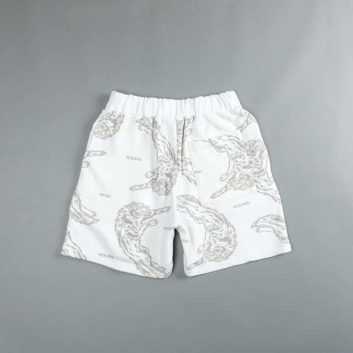 Leap Of Faith Patch Liam Sweat Shorts in Cream