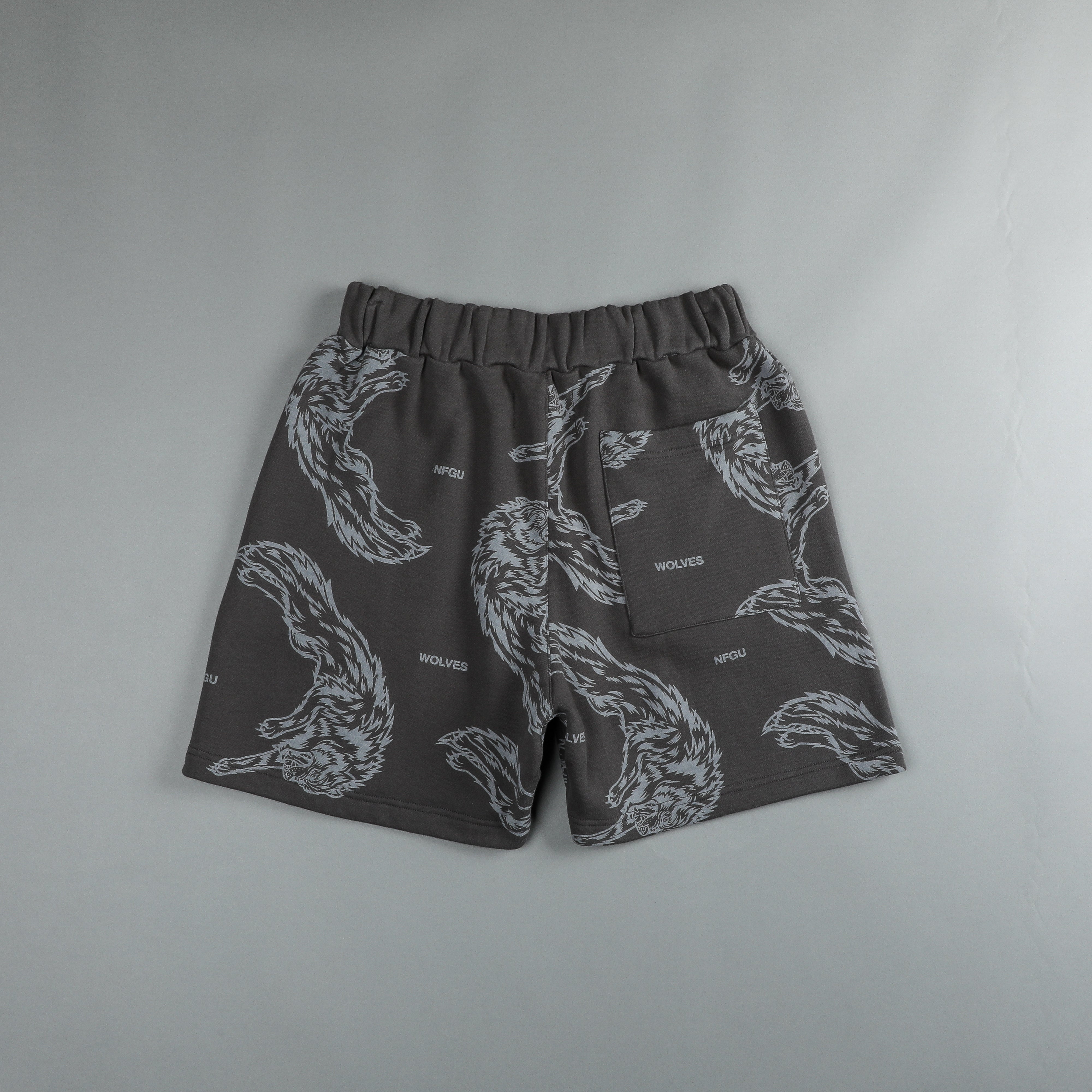 Leap Of Faith Patch Liam Sweat Shorts in Wolf Gray