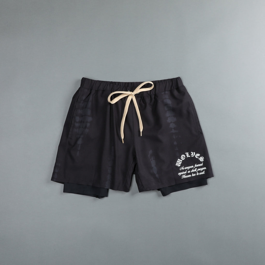 Chopper Compression Shorts in Black/Black Serpent